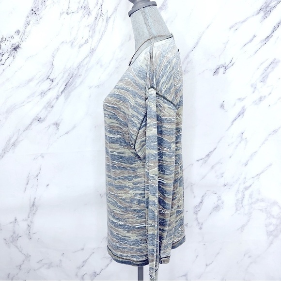 Free People | We the Free | Arielle Printed Knit Camo Tiger Top | Sz S - Picture 2 of 6